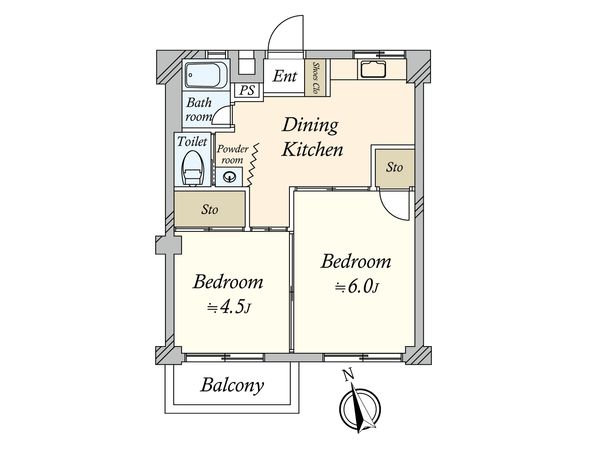 祐天寺コーポラス 間取図(平面図) 祐天寺コーポラス 間取図(平面図)