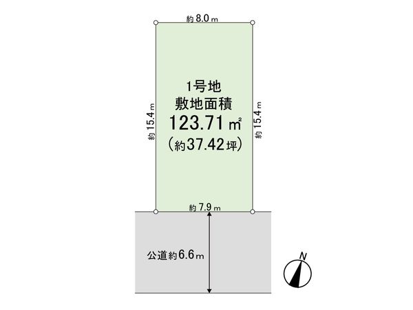 西宮市深谷町 土地1号地 間取図(平面図)