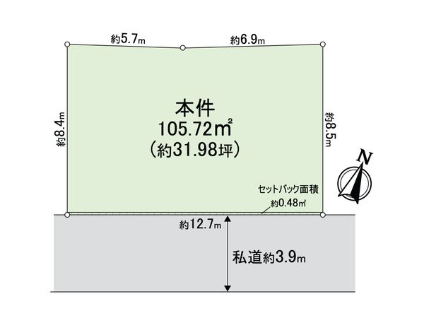 西宮市獅子ケ口町 土地 区画図 西宮市獅子ケ口町 土地 区画図