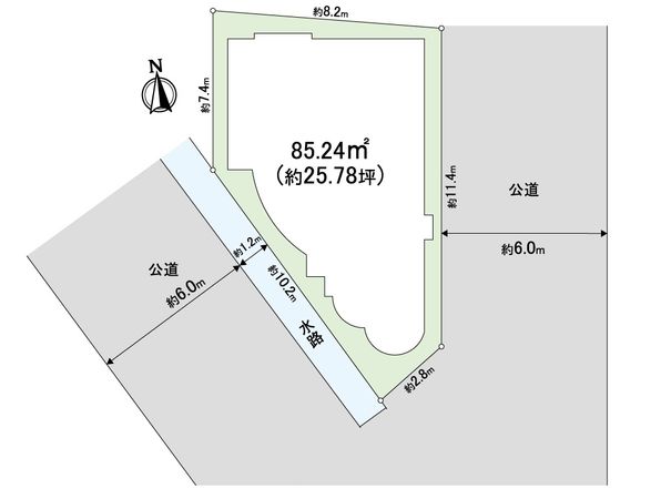 西宮市南越木岩町 土地 区画図 西宮市南越木岩町 土地 区画図