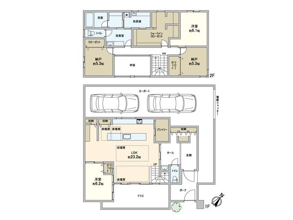 西宮市大谷町 戸建 間取図(平面図) 西宮市大谷町 戸建 間取図(平面図)