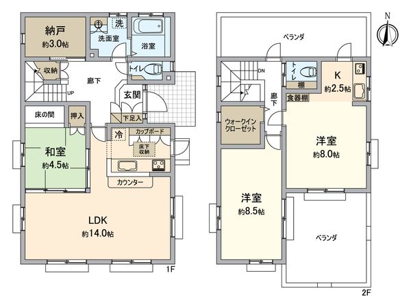 西宮市千歳町戸建 間取図(平面図) 西宮市千歳町戸建 間取図(平面図)