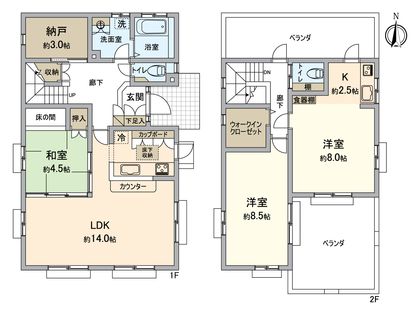 西宮市千歳町戸建 間取図(平面図)