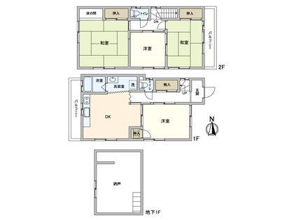 西宮市松園町 テラスハウス 間取図(平面図)