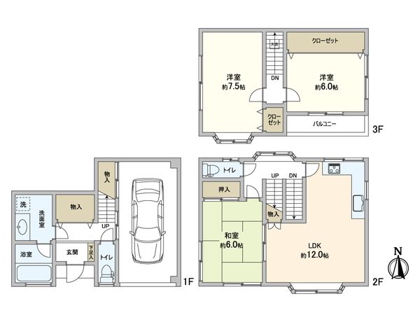 霞町テラスハウス 間取図(平面図) 霞町テラスハウス 間取図(平面図)