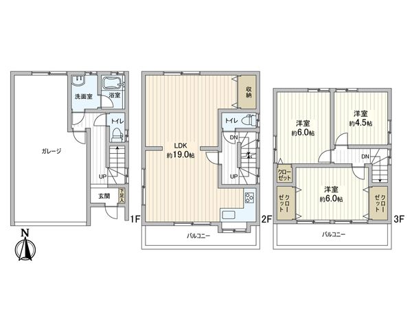 弓場町戸建 間取図(平面図) 弓場町戸建 間取図(平面図)