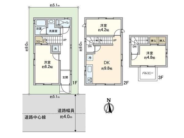 西宮市大井手町 中古戸建 間取図(平面図) 西宮市大井手町 中古戸建 間取図(平面図)