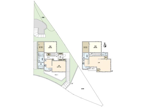 西宮市甲陽園西山町 戸建 間取図(平面図) 西宮市甲陽園西山町 戸建 間取図(平面図)