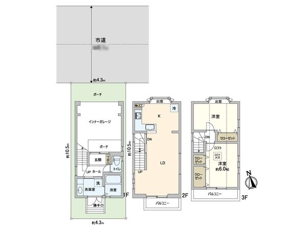 西宮市樋之池町 戸建 間取図(平面図)