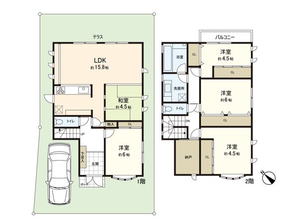 西宮市深谷町 戸建 間取図(平面図) 西宮市深谷町 戸建 間取図(平面図)