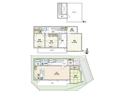 西宮市郷免町 戸建 間取図(平面図)