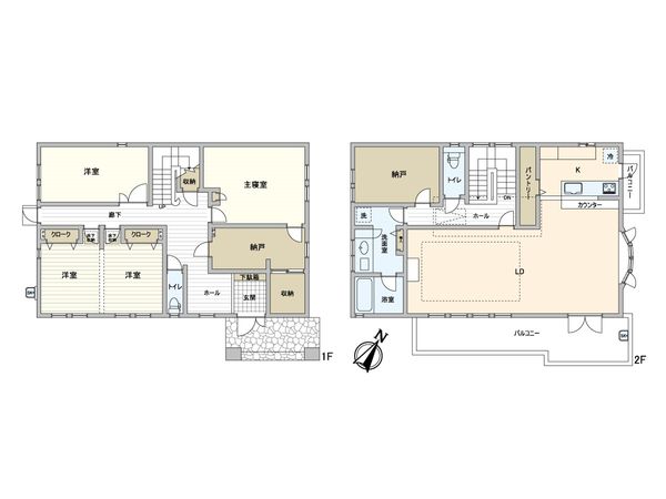 苦楽園三番町 中古戸建 間取図(平面図) 苦楽園三番町 中古戸建 間取図(平面図)