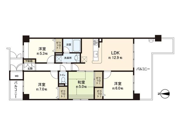 アズシス夙川 間取図(平面図) アズシス夙川 間取図(平面図)