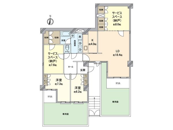 藤和ライブタウン甲陽園山王町 C-1棟 間取図(平面図)
