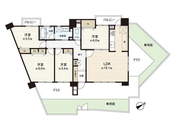 西宮マリナパークシティ・海のまち 7番館 間取図(平面図) 間取図(平面図)