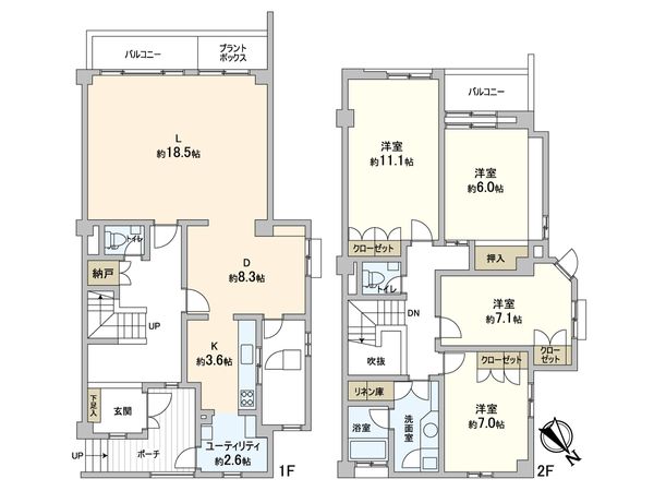 城山パークハイム 間取図(平面図) 城山パークハイム 間取図(平面図)