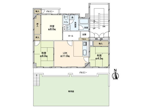 香枦園ハイデンス 間取図(平面図) 香枦園ハイデンス 間取図(平面図)