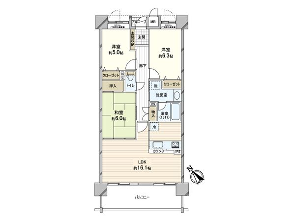 西宮マリナパークシティ・杜のまち 1番館 間取図(平面図)