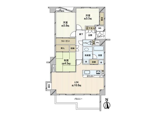 リーベスト夙川 間取図(平面図) 間取図(平面図)