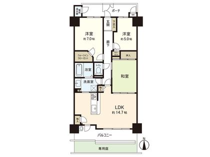 シーコートヤード西宮・香櫨園 間取図(平面図) 間取図(平面図)