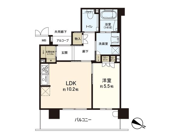 マスターズマンション苦楽園中楽坊 間取図(平面図)