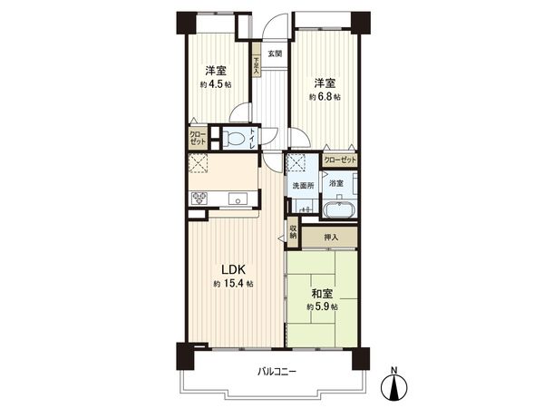 香櫨園フラット B棟 間取図(平面図) 香櫨園フラット B棟 間取図(平面図)