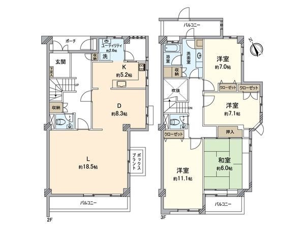 城山パークハイム 間取図(平面図) 城山パークハイム 間取図(平面図)