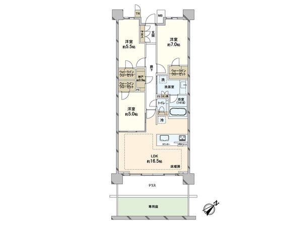 ブリリア夙川高塚町 間取図(平面図) ブリリア夙川高塚町 間取図(平面図)