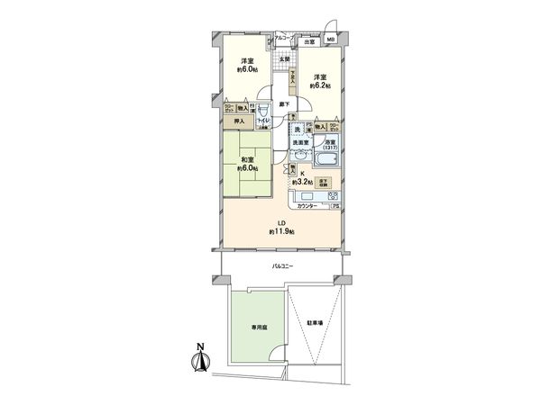 ファミール夙川宮西町 間取図(平面図) ファミール夙川宮西町 間取図(平面図)