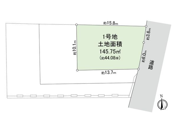本郷4丁目 土地 1区画 区画図