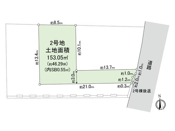 本郷4丁目 土地 2区画 区画図