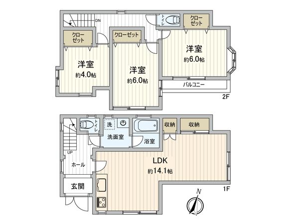 中白根1丁目 戸建 間取図(平面図)