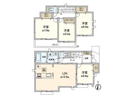 相沢5丁目 新築戸建C号棟 間取図(平面図)
