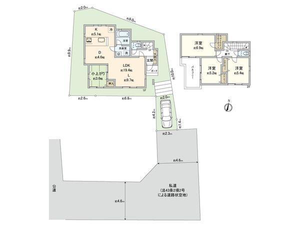 阿久和東2丁目 新築戸建 間取図(平面図)