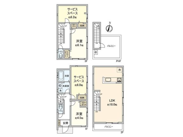市沢町 新築戸建3号棟 間取図(平面図) 市沢町 新築戸建3号棟 間取図(平面図)