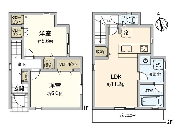 金が谷2丁目 新築戸建 間取図(平面図) 間取図(平面図)