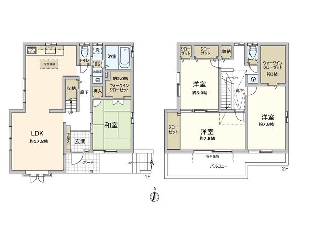 今宿南町 中古戸建 間取図(平面図) 今宿南町 中古戸建 間取図(平面図)