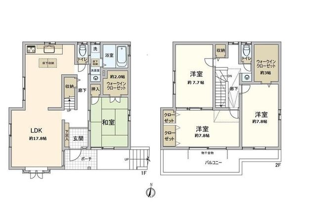 今宿南町 中古戸建 間取図(平面図)