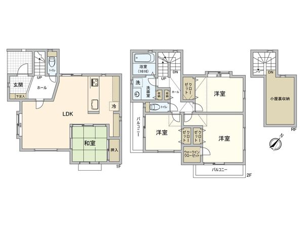 白根7丁目 戸建 A号棟 間取図(平面図)