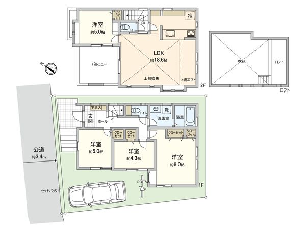 鶴ケ峰本町2丁目 新築戸建 間取図(平面図) 鶴ケ峰本町2丁目 新築戸建 間取図(平面図)