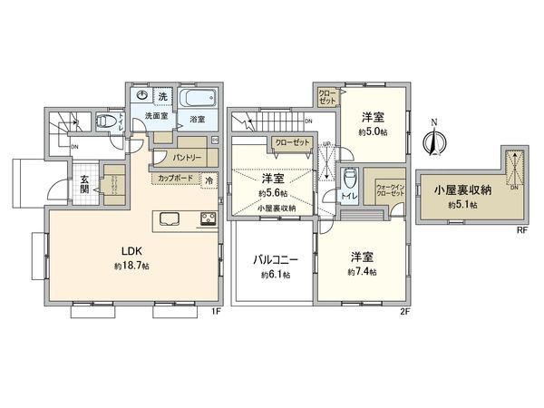 上白根1丁目 新築戸建A棟 間取図(平面図)