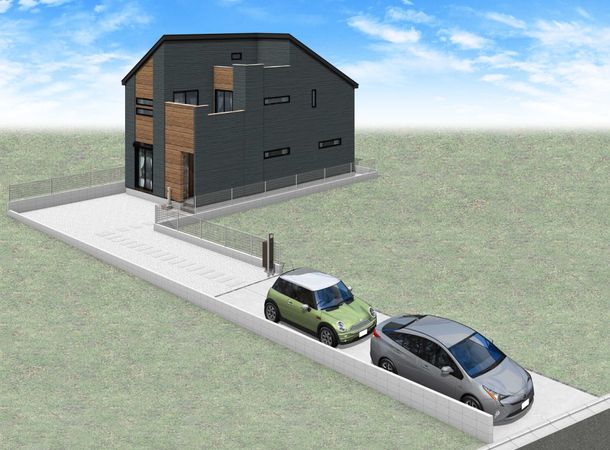 本郷4丁目 新築戸建 3号棟 外観パース図 本郷4丁目 新築戸建 3号棟 外観パース図