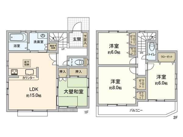善部町 戸建 間取図(平面図) 善部町 戸建 間取図(平面図)