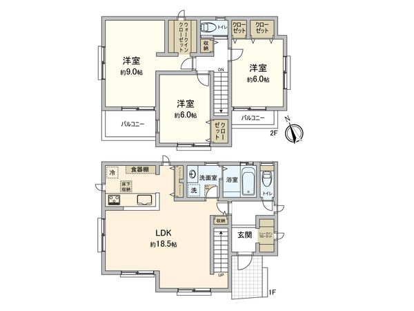 南台2丁目 新築戸建 間取図(平面図) 間取図(平面図)