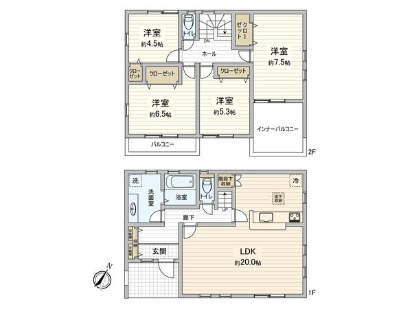 下瀬谷3丁目 新築戸建 間取図(平面図)