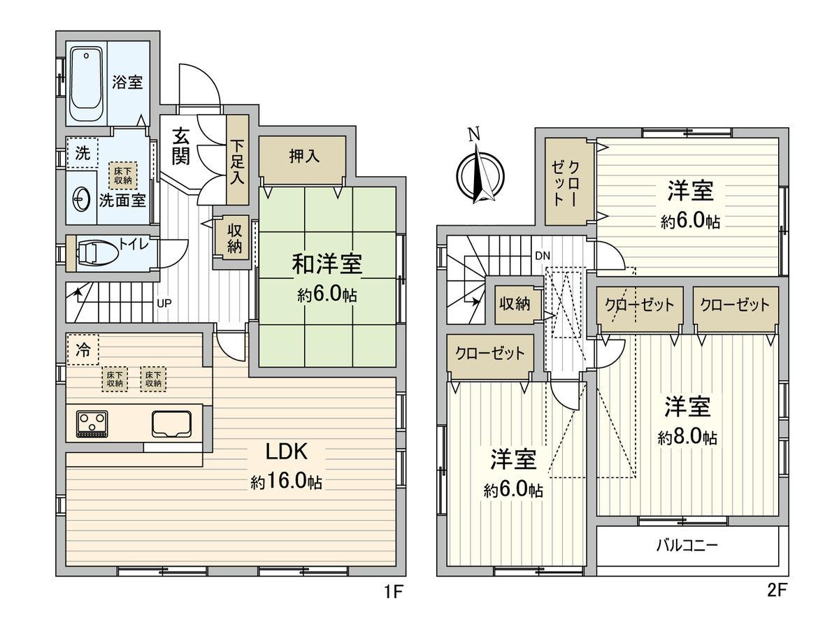 橋戸3丁目 戸建 間取図(平面図) 間取図(平面図)