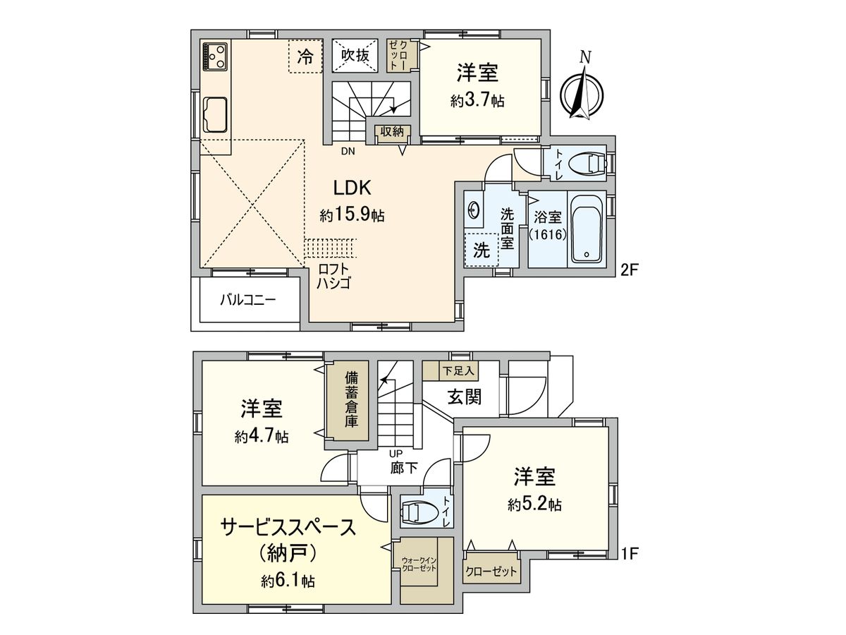 今宿南町 新築戸建 間取図(平面図) 間取図(平面図)