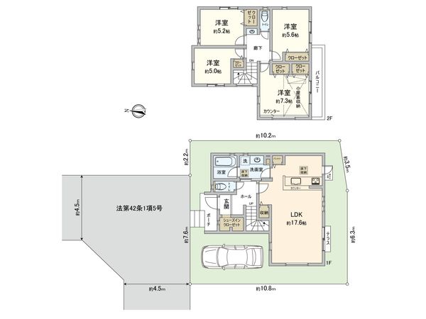 瀬谷2丁目 新築戸建 間取図(平面図) 間取図(平面図)