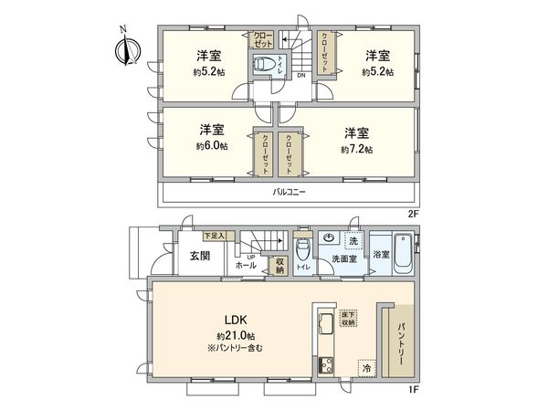 本郷1丁目 新築戸建 I号棟 間取図(平面図) 本郷1丁目 新築戸建 I号棟 間取図(平面図)