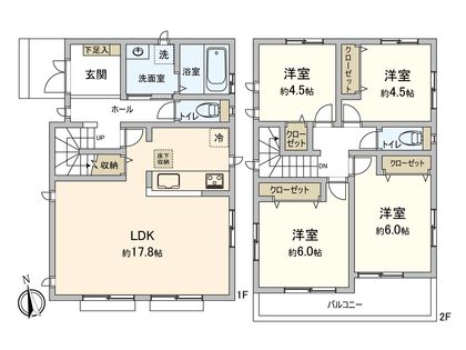 本郷1丁目 新築戸建 J号棟 間取図(平面図)
